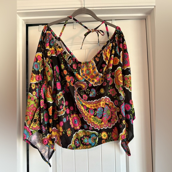 Women’s Smiffy’s 2X Plus Size 1960s Retro Hippie Halloween Costume - Picture 3 of 14